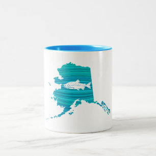 Tasse 2 Couleurs Pêche saumonée de vague de l'Alaska