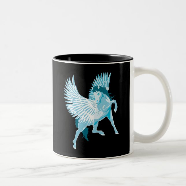 Tasse 2 Couleurs Pégase mythologie grecque Cheval ailé (Droit)