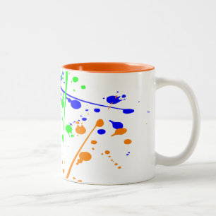Tasse 2 Couleurs Peindre splash art abstrait coloré