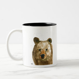Tasse 2 Couleurs peinture Brown à l'eau de l'ours