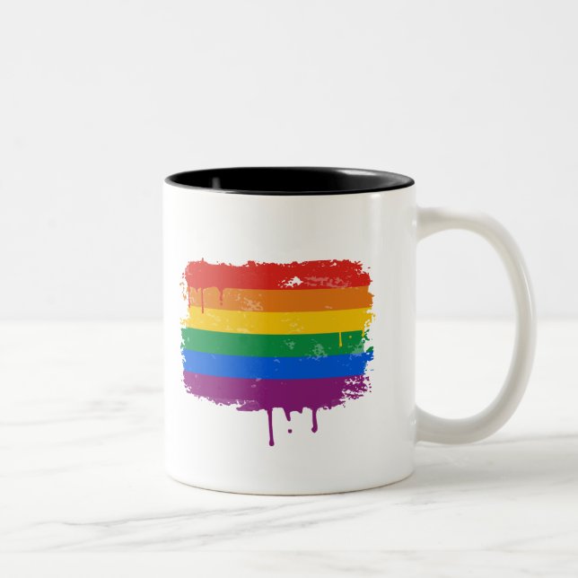 Tasse 2 Couleurs Peinture d'arc-en-ciel (Droit)