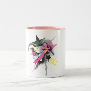 Tasse 2 Couleurs Peinture de jet de Supergirl