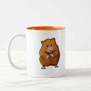 Tasse 2 Couleurs Peinture de petit hamster mignon : Art