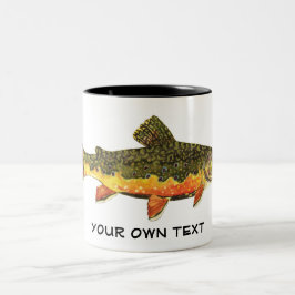 Tasse 2 Couleurs Peinture de poisson à l'omble de fontaine