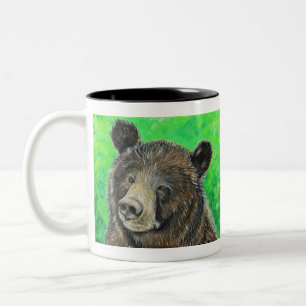 Tasse 2 Couleurs Peinture d'ours Brown réfléchie