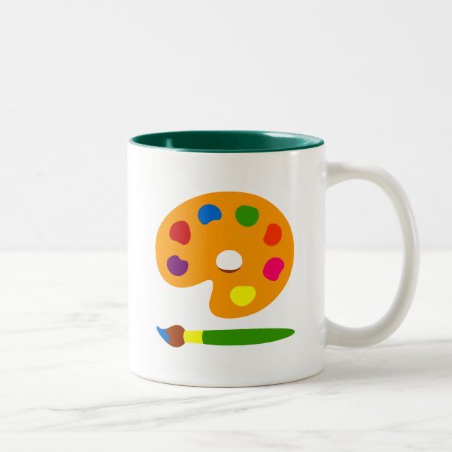 Tasse 2 Couleurs Peinture Palette (Droit)