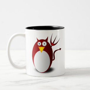 Tasse 2 Couleurs Penguin Linux Tux Ubuntu Devil Trident Lucifer