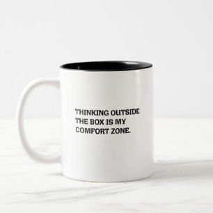 Tasse 2 Couleurs Penser au-delà de la zone de confort créative
