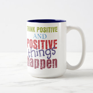 Tasse 2 Couleurs Pensez le positif