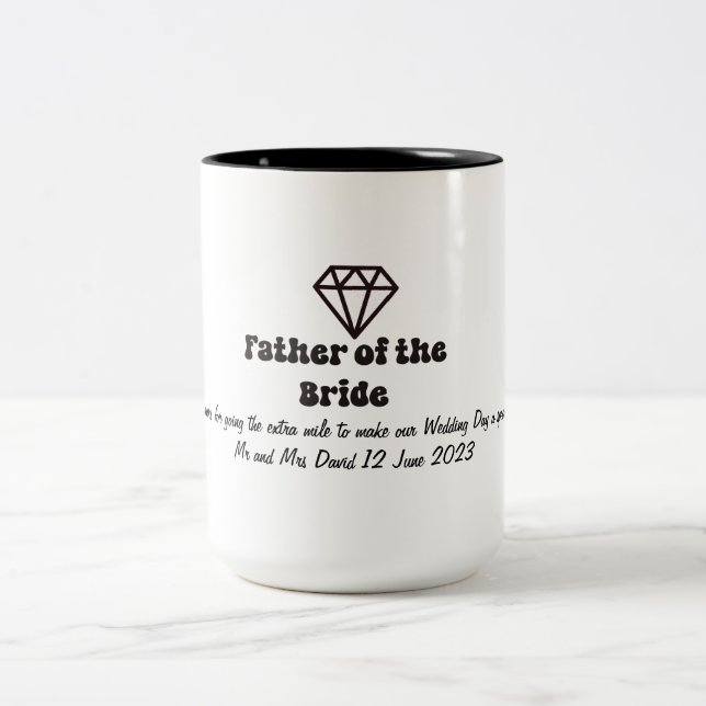 Tasse 2 Couleurs Père de la mariée (Centre)