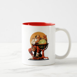 Tasse 2 Couleurs Père Noël au globe