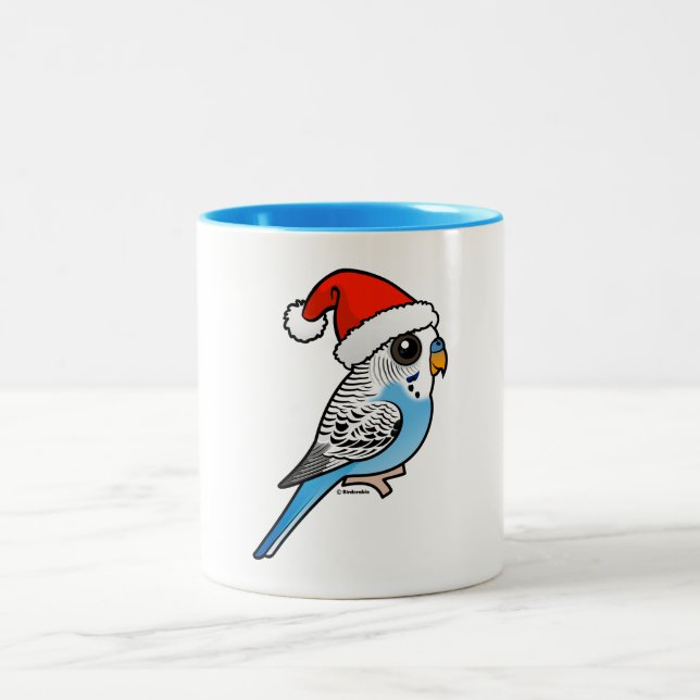 Tasse 2 Couleurs Père Noël Budgie Blue (Centre)