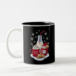 Tasse 2 Couleurs Père Noël Christmas Milk and Cookies Latte Family 