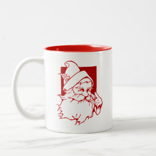 Tasse 2 Couleurs Père Noël vintage