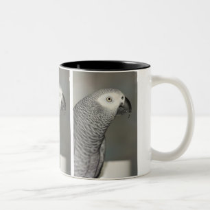 Tasse 2 Couleurs Perroquet majestueux de gris africain