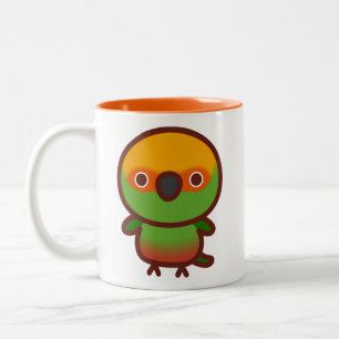 Tasse 2 Couleurs Perruche à calotte dorée