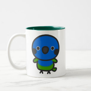 Tasse 2 Couleurs Perruche à tête bleue