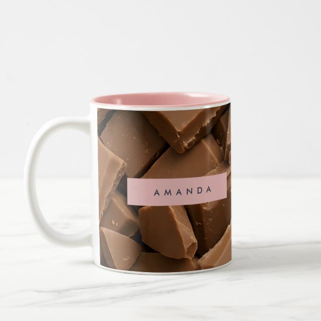 Tasse 2 Couleurs Personalized Creamy Milk Chocolate Chunk  (Gauche)