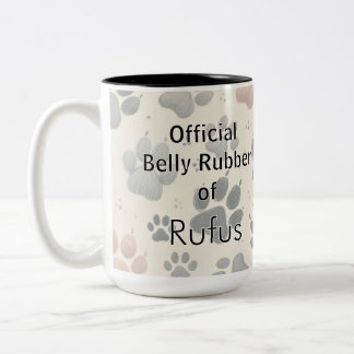 Tasse 2 Couleurs Personalized Custom Name Dog Love