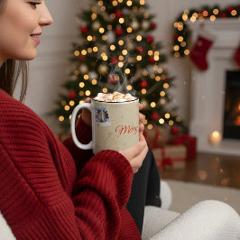 Tasse 2 Couleurs “Personalized Family Christmas Photo Mug”
