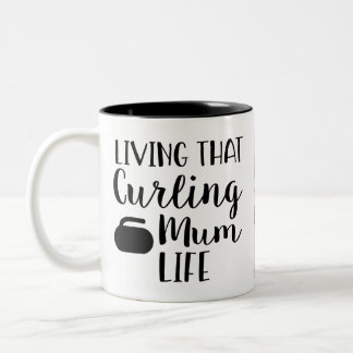 Tasse 2 Couleurs Personalized Living that Curling Mum Life Photo 