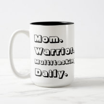 Personalized Mom Warrior Multitasking Daily Black