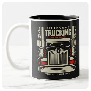 Tasse 2 Couleurs Personalized Trucking 18 Wheeler BIG Trucker