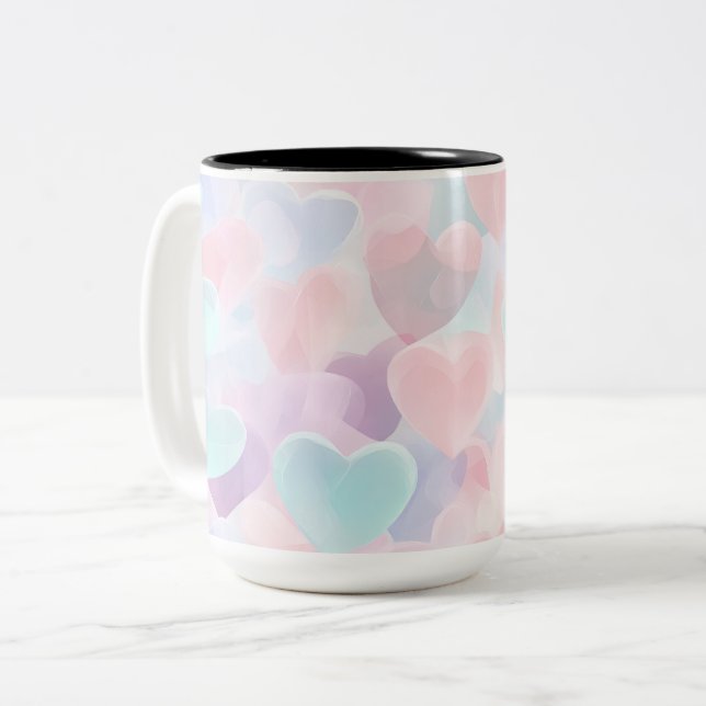 Tasse 2 Couleurs Personalized Valentine Coffee Mug (Devant gauche)