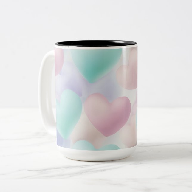 Tasse 2 Couleurs Personalized Valentine Coffee Mug (Devant gauche)