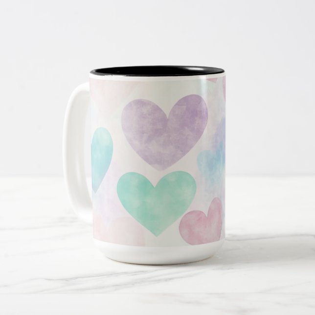 Tasse 2 Couleurs Personalized Valentine Coffee Mug (Devant gauche)