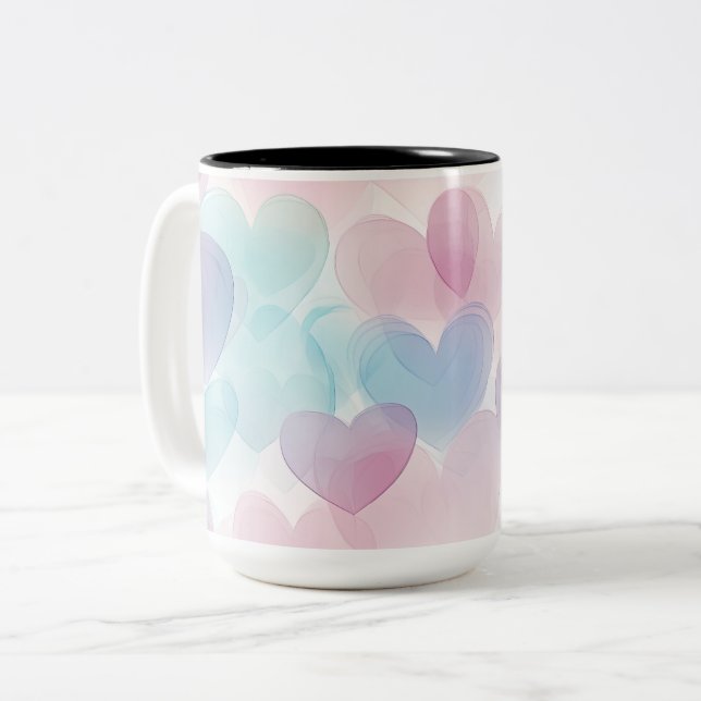 Tasse 2 Couleurs Personalized Valentine Coffee Mug (Devant gauche)