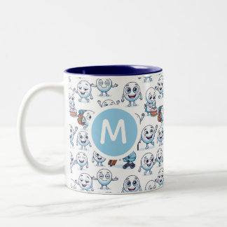 Tasse 2 Couleurs Personnages Sphériques Drôles Rôles de Vie Sans Co