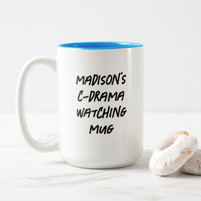 Tasse 2 Couleurs Personnalisation de l'observation dramatique chino (Avec donut)