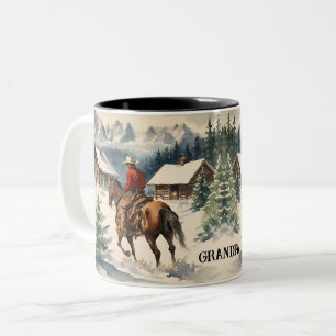 Tasse 2 Couleurs Personnalisé Cowboy Western