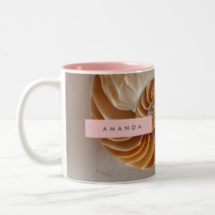 Tasse 2 Couleurs Personnalisé Élégant Spirale de Coquillages Côtier