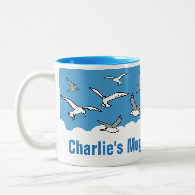 Tasse 2 Couleurs Personnalisé pour l'Oiseau (Gauche)