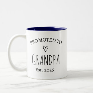 Tasse 2 Couleurs Personnalisé Promu Grand-Père