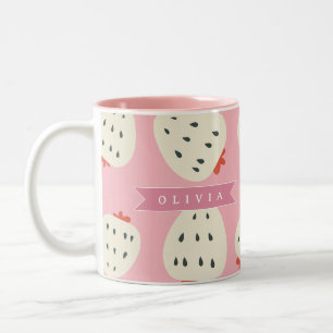 Tasse 2 Couleurs Personnalisé Rose Fruité Nom de fille Mignon
