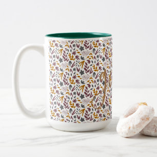 Tasse 2 Couleurs Personnaliser sur le Motif botanique
