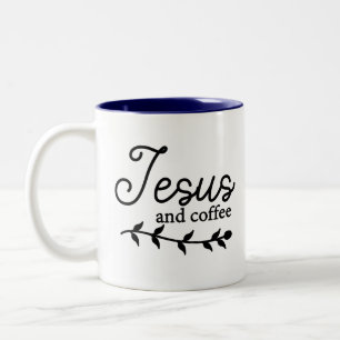 Tasse 2 Couleurs Personnalisez Jésus et la confiture Combo de caf