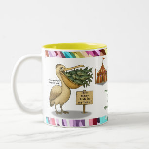Tasse 2 Couleurs Personnalisez : Le bec brillant de Pierre le pélic
