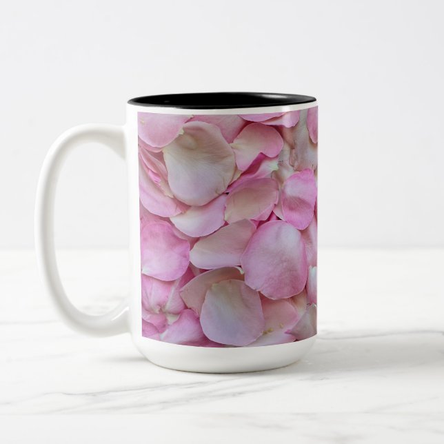 Tasse 2 Couleurs Pétales roses (Gauche)