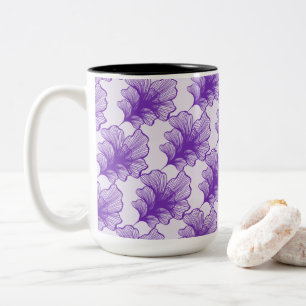 Tasse 2 Couleurs Pétales violets de charme