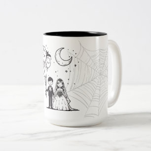 Tasse 2 Couleurs Petit Couple Effrayant