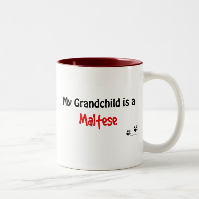 Tasse 2 Couleurs Petit-enfant maltais (Droit)