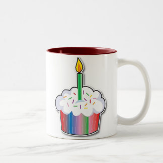 Tasse 2 Couleurs Petit gâteau d'anniversaire