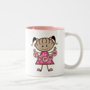Tasse 2 Couleurs Petite fille 3e anniversaire Tshirts et cadeaux