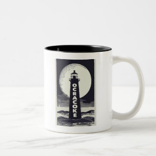 Tasse 2 Couleurs Phare d'Ocracoke Lune de Caroline du Nord