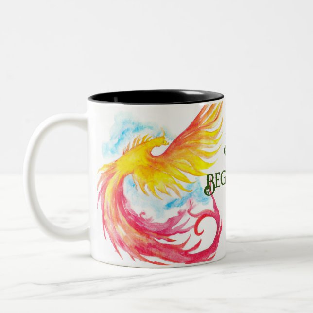 Tasse 2 Couleurs Phoenix et nouveaux débuts (Gauche)