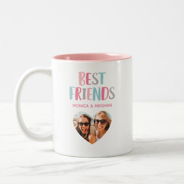 Tasse 2 Couleurs Photo Best Friends moderne (Gauche)